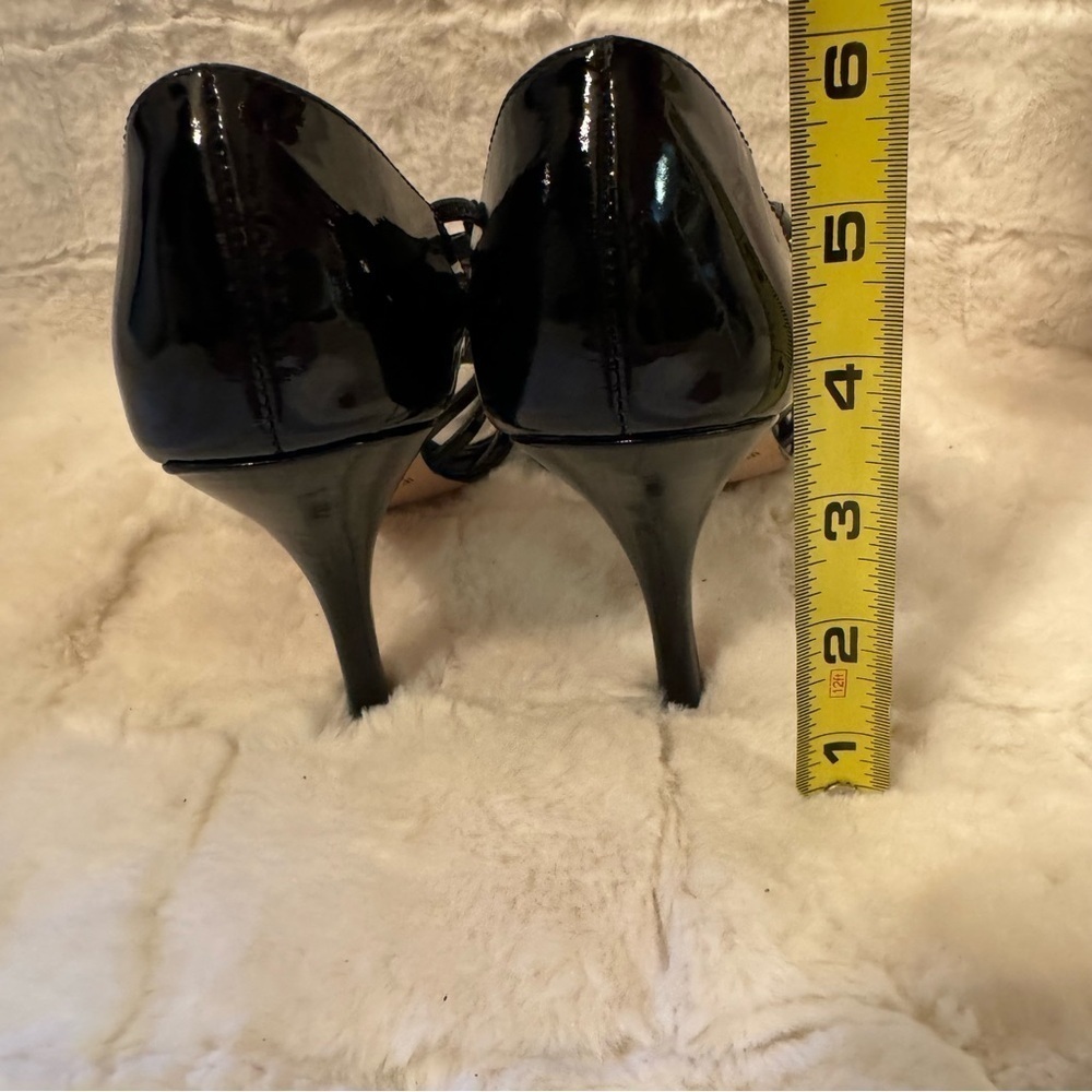 White House Black Market Black Strappy Heels Size 7.5 NEW 4 inch Heel - Picture 8 of 12